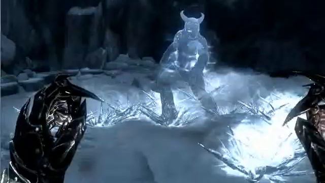 Skyrim:Defeat of Karstaag giant (Legendary) - Destruction + Restoration смотреть онлайн