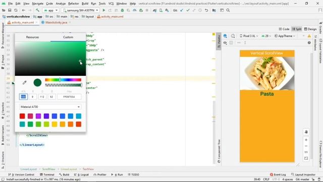 How to create Vertical Scrollview in android studio |Learning bot| смотреть онлайн
