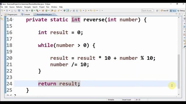 reverse number in java смотреть онлайн