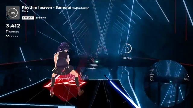 [Beat Saber] Rhythm Tengoku - Samurai Slice (EXPERT+) смотреть онлайн
