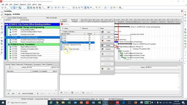 Oracle P6 -Calendars:Three calendar pools are defined: global, resource, and project смотреть онлайн