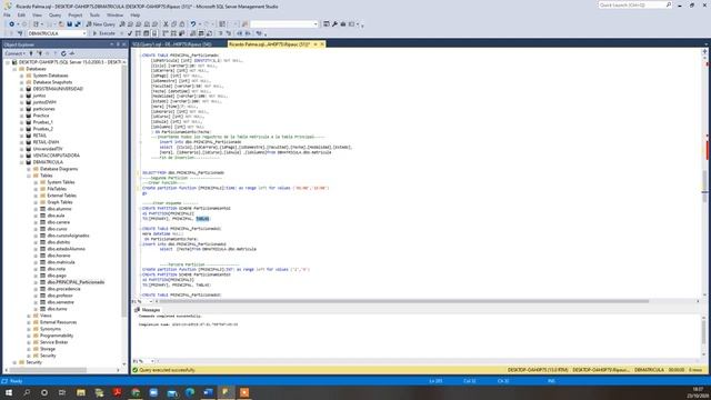Creando particion y pasando datos de una tabla a un FILEGROUP смотреть онлайн