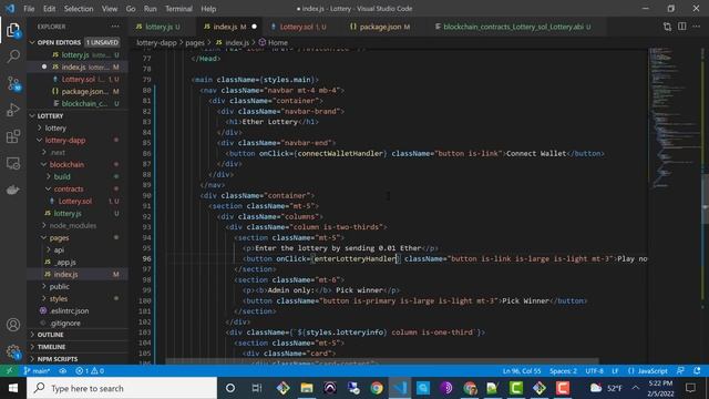 Web3 Tutorial Project | Build a web3js dApp with a Solidity lottery smart contract on Ethereum смотреть онлайн