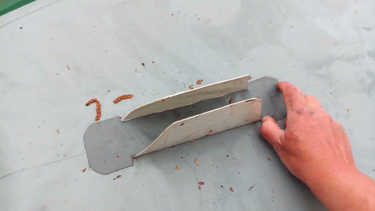 Скег.Стабилизатор на байдарку.Ермак450Смарт. смотреть онлайн