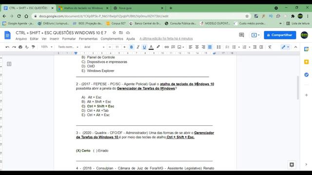 Ctrl + Shift + Esc questões de concurso público Windows 10 e Windows 7 смотреть онлайн