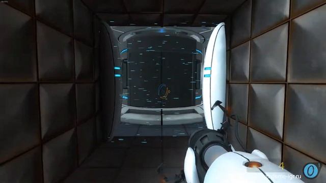 Portal 1-14. Камера испытаний 14. Минимум порталов. Минимальное время. Минимум шагов. Прохождение смотреть онлайн