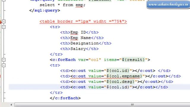 JSTL Tutorials for beginners 4 how to select record from database using jstl tags part 3 смотреть онлайн