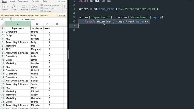 Use apply method on a series to manipulate text data | Intuitive pandas | Python for data analysis смотреть онлайн