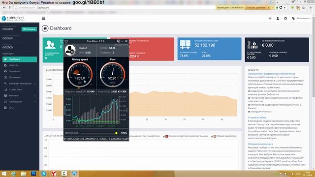 Dogecoin майнинг Cointellect