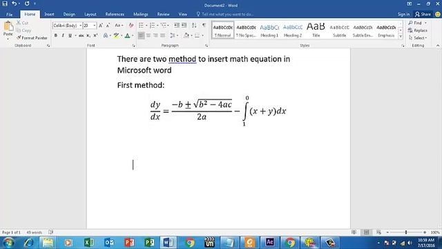 How to write math equation in Microsoft word 2007, 2010, 2013 and 2016 смотреть онлайн