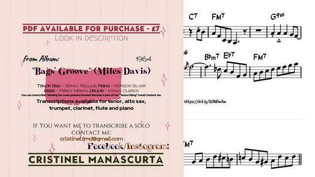 Miles Davis - But Not For Me (transcription)