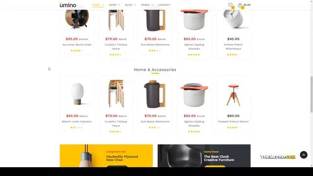 Umino - Furniture and Interior for WooCommerce WordPress responsive home decor Build Website смотреть онлайн