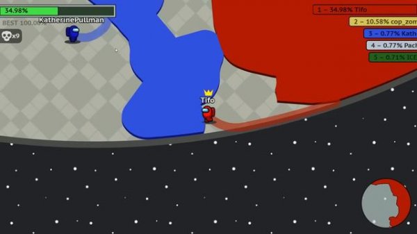 Paper.io 2 [Amogus.io] Map Control: 100.00% Among Us