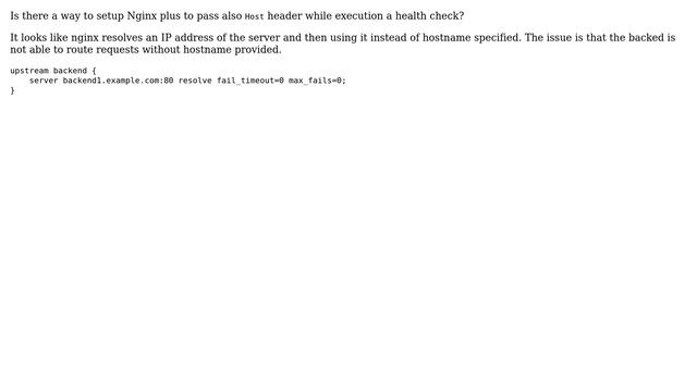 Nginx upstream health check - custom header смотреть онлайн
