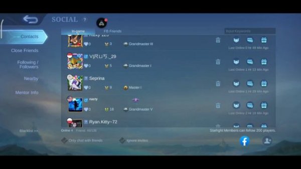 Remove MOBILE LEGENDS Follower/ friends  in 3 Different Ways