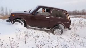 тест драйв Нива по снегу 2016
