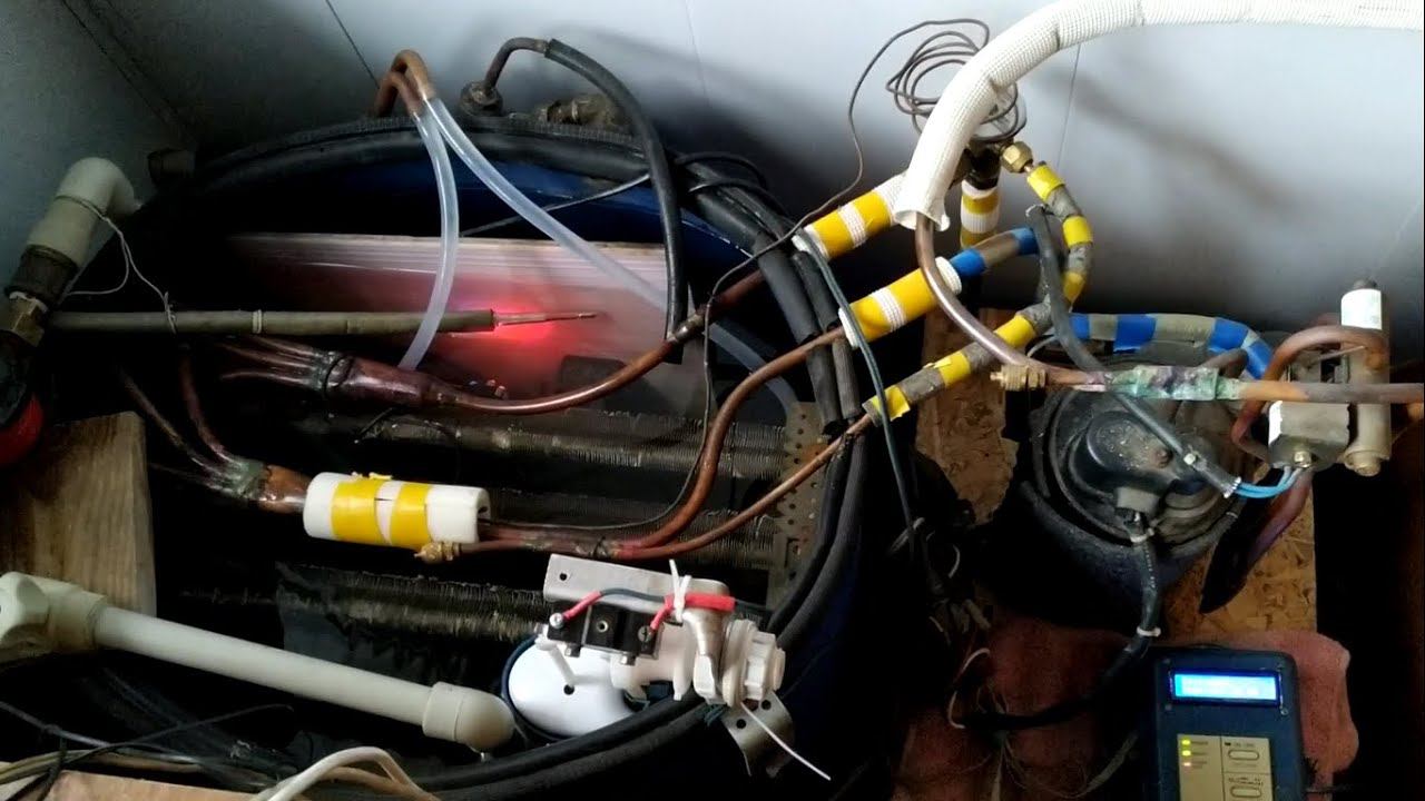 Самодельный тепловой насос вода-вода из старых кондиционеров смотреть онлайн