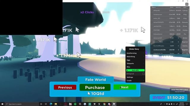 ROBLOX Clicker Story Script! [[WAIFUHUB]] IN DESC смотреть онлайн