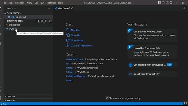 Git With Visual Studio Code | Source Control With Git In Visual Studio Code | Coding Knowledge смотреть онлайн