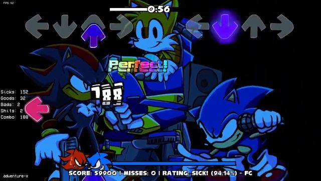 SONIC RHYTHM RUSH Adventure X (FC) [Fanmade] - Friday Night Funkin' Mod смотреть онлайн
