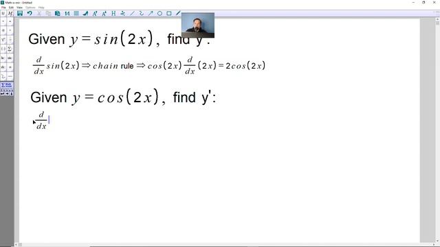 Derivatives of sin(2x), cos(2x) done in 1 minute, neatly typed. смотреть онлайн