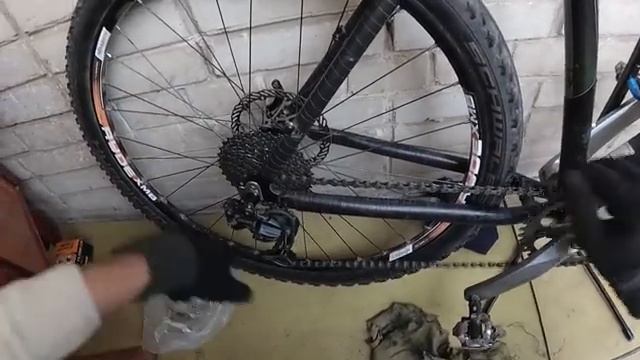 Сборка велосипеда по запчастям с нуля Trek Вилка карбон тормоз копия BB7
