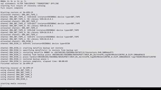 11 ZDLRA RESTORE TABLESPACE SCRIPT смотреть онлайн