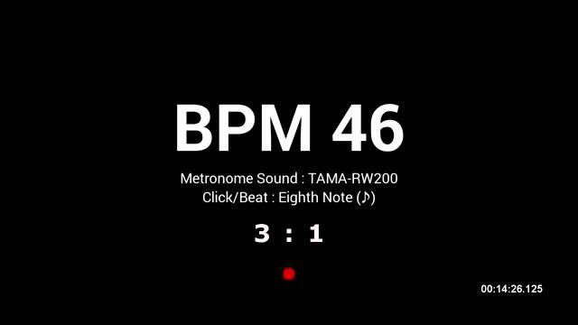 Metronome BPM 46 / TAMA-RW200 / 8th смотреть онлайн