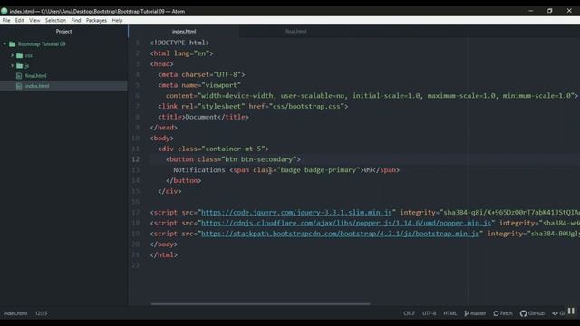 Bootstrap Sinhala Tutorial #9 - Badges смотреть онлайн