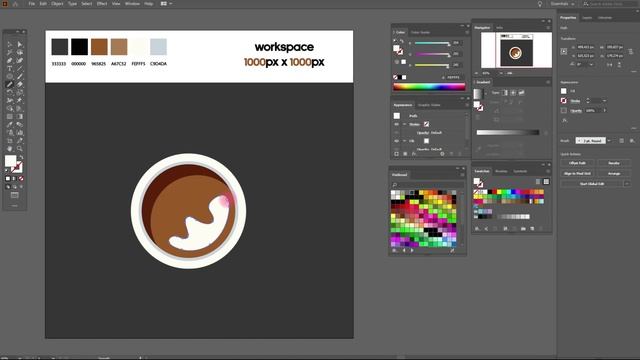 HOW TO DRAW A COFFEE CUP ADOBE ILLUSTRATOR TUTORIAL FOR BEGINNERS смотреть онлайн