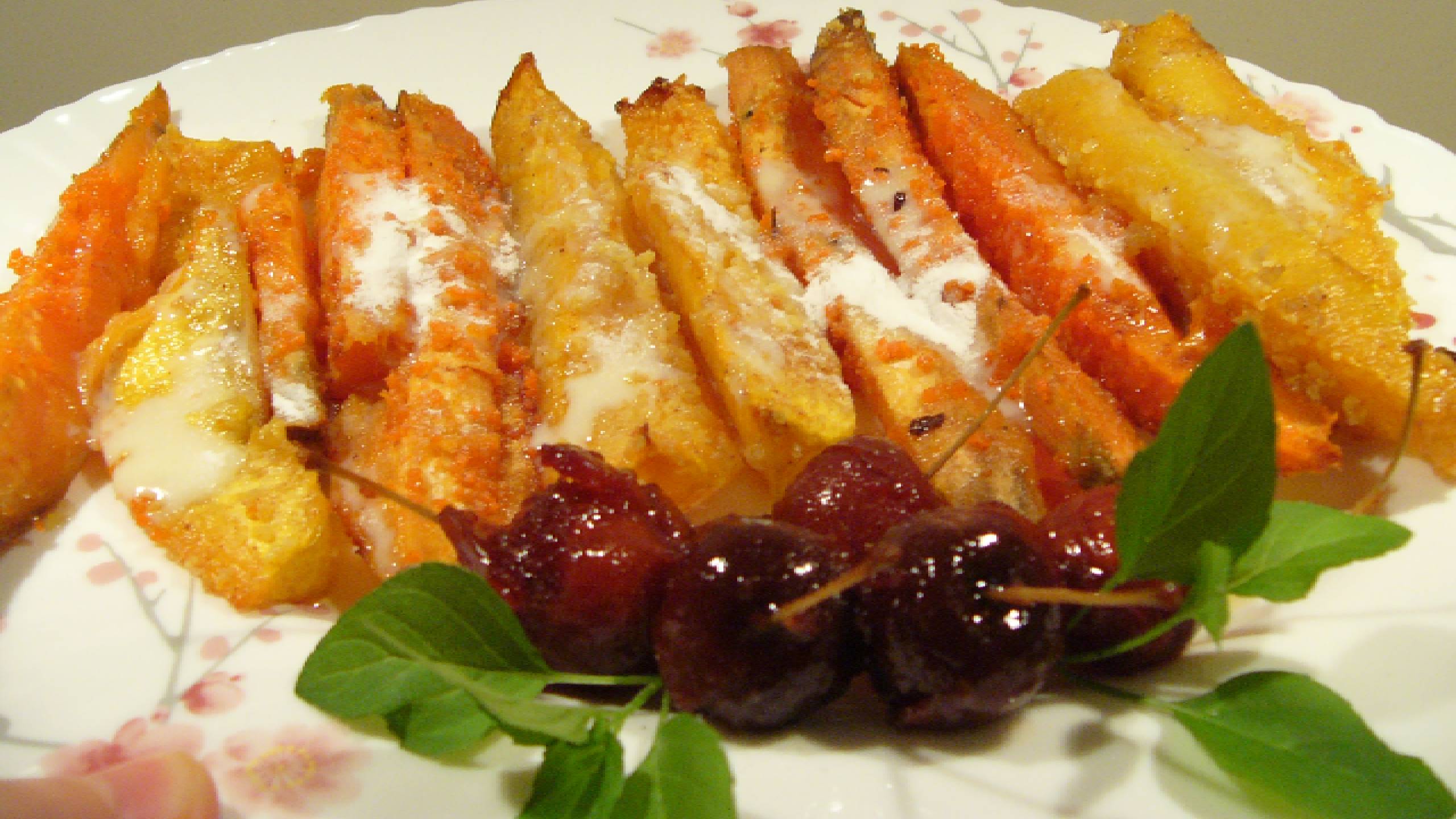 Вкусный десерт из батата и тыквы. смотреть онлайн