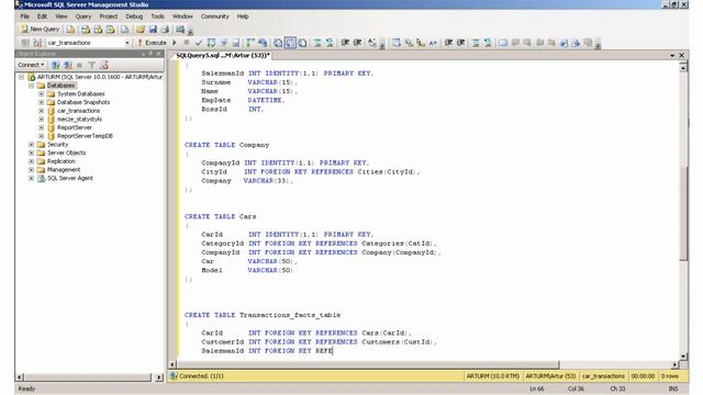 T-SQL tutorial: Creating a database, Full SQL Server Transact-SQL Course, Introduction (Lesson 1) смотреть онлайн