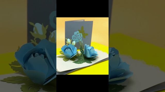 Blue Rose 3D Pop up card for Her on Valentine Day смотреть онлайн