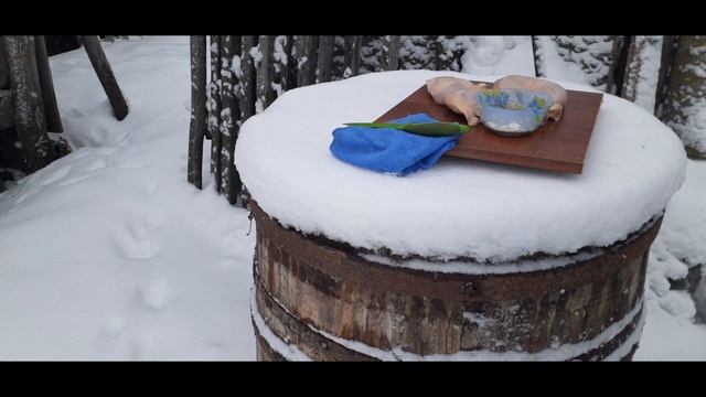 Готовим #шашлык из куриных ножек на морозе. Видео. смотреть онлайн