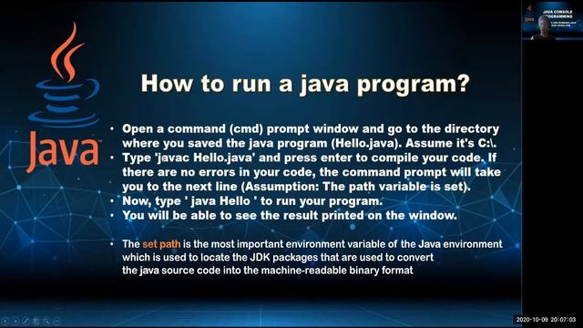 JAVA Tutorial 1: Running java program using CMD and notepad++ смотреть онлайн