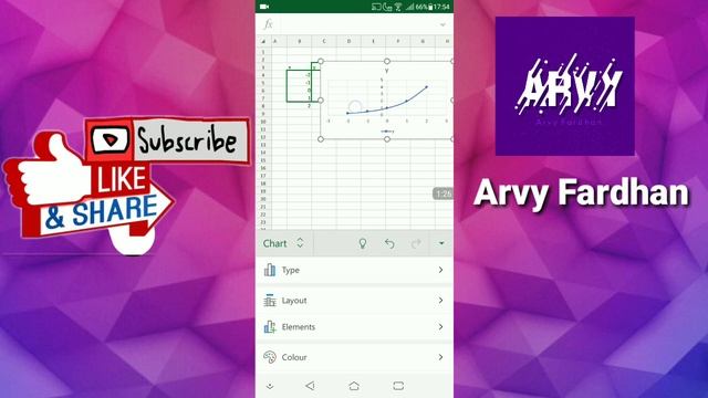 How to:Create Cartesian graphic in Microsoft Excel Android! смотреть онлайн