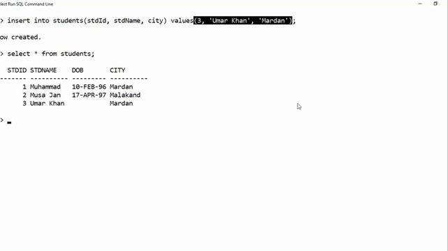 insert query in oracle with SQL in Pashto смотреть онлайн
