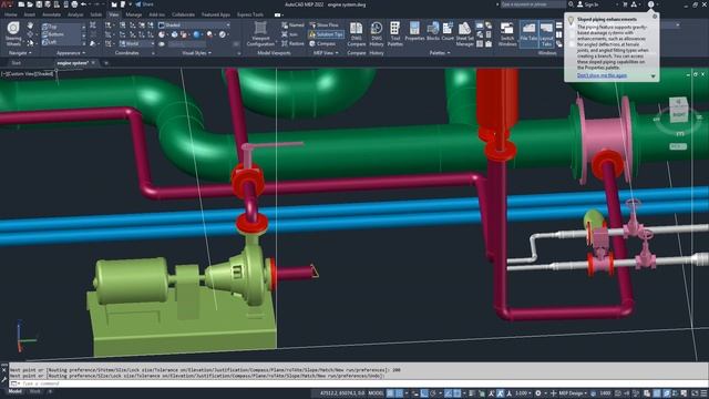 Autodesk, AutoCAD MEP, How to drawing cooling pump connection, piping смотреть онлайн