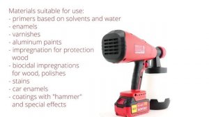 Cordless paint sprayer CPS 1810 WORTEX