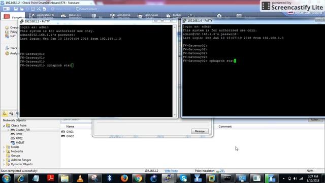 Checkpoint Firewall Fail-over or Cluster Configuration LAB01_continue..... смотреть онлайн