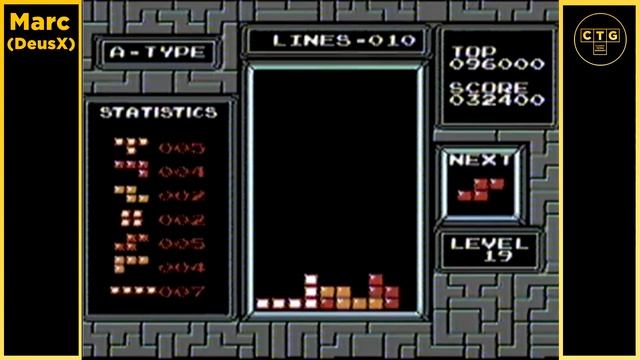 (PAL) NES TETRIS - Lv.19 Instant Perfect Clear with Tetris смотреть онлайн