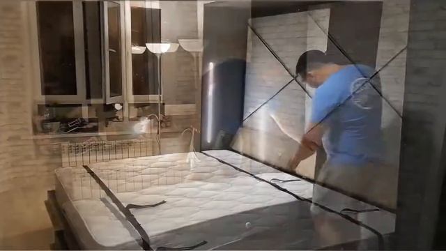 шкаф кровать в стиле ЛОФТ, подъемная кровать смотреть онлайн