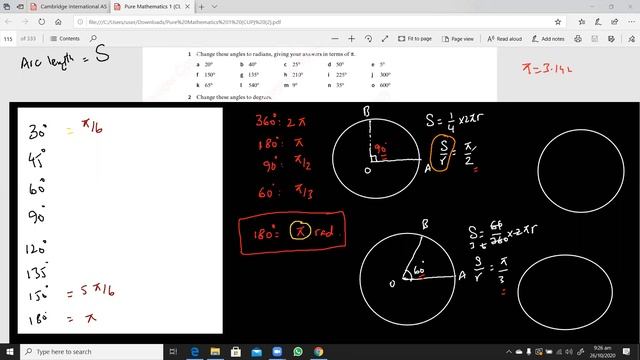 An Introduction to the Radians. Why Pi Radian is equal to 180 degrees? Pure Maths 1/Add Maths. смотреть онлайн