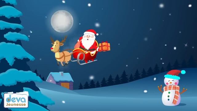 Père Noël arrive ce soir (Christmas song with lyrics to learn French for kids and toddlers) смотреть онлайн