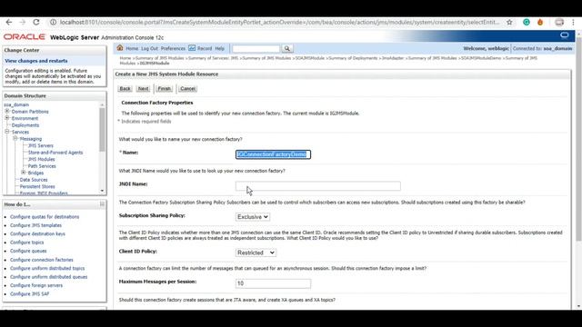 Oracle SOA 12C | Java Messaging Service | JMS Weblogic Configurations | Create JMS Queue and Topic смотреть онлайн