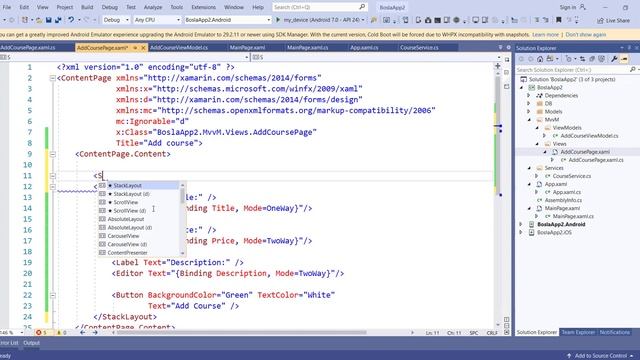 52- دورة Xamarin Forms | SQLite - Add new course إضافة كورس جديد смотреть онлайн