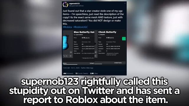 Roblox YouTuber COPIES UGC Creators item смотреть онлайн