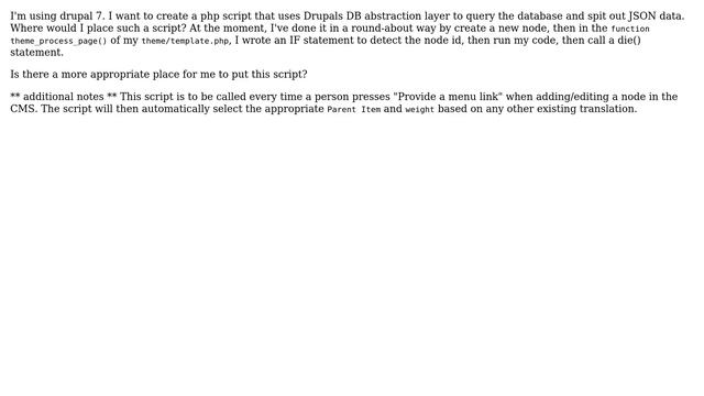 Drupal: Where to put a script to provide AJAX/JSON response? смотреть онлайн