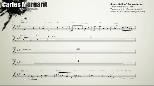 Paul's Pal-Sonny Rollins' (Bb) Transcription. Transcribed by Carles Margarit смотреть онлайн