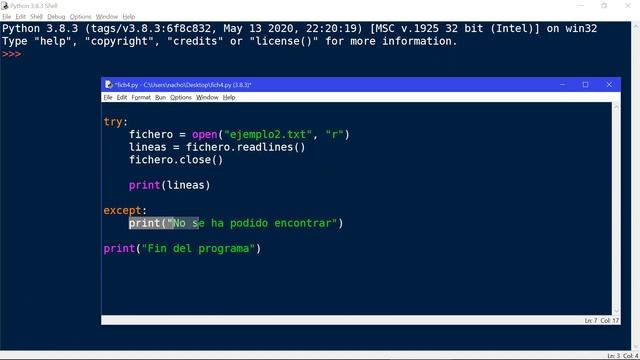Python 13 - Contacto con las excepciones смотреть онлайн
